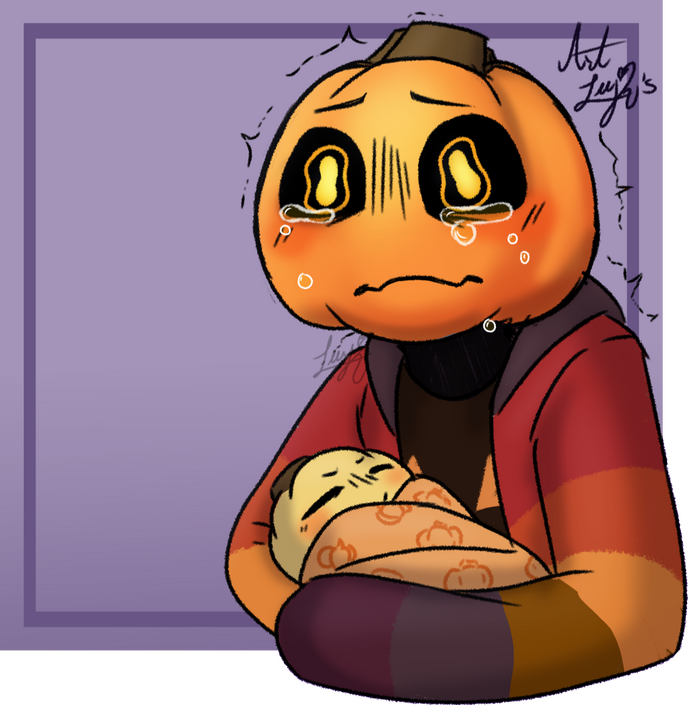 Punk holding a little Pumpkin